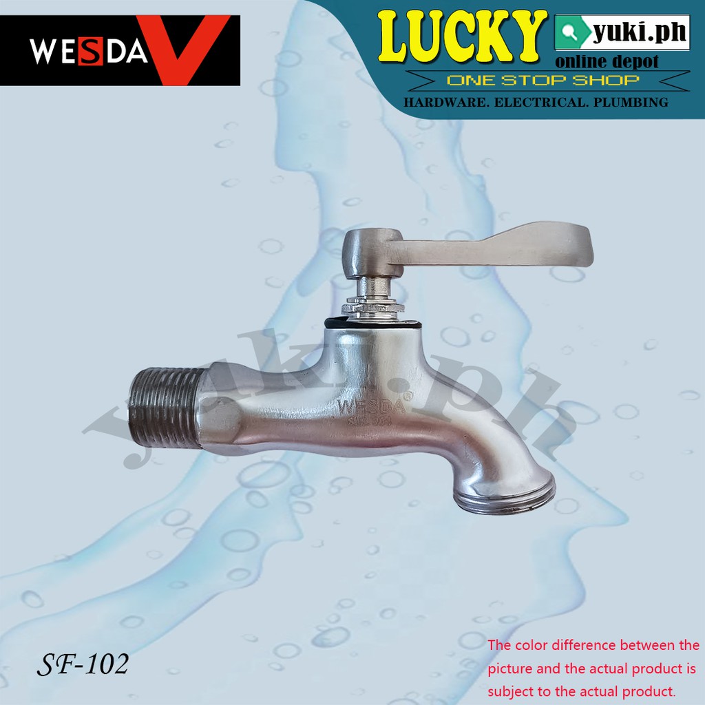 SF102 WESDA SUC304 STAINLESS STEEL SINK FAUCET HOSE BIBB Shopee