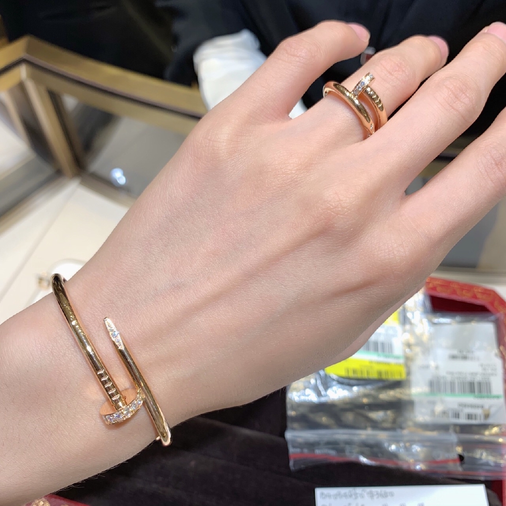 cartier nail ring rose gold