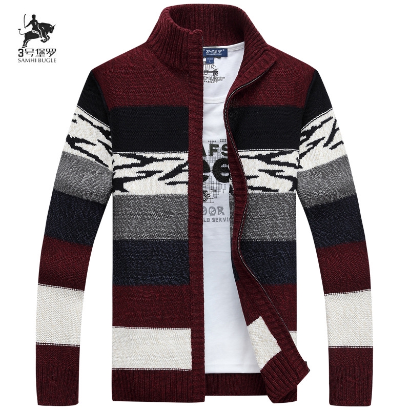 stand collar cardigan