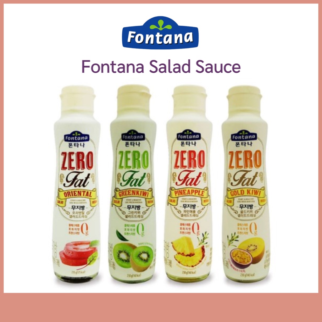 Fontana Zero Fat Free Sauce (Oriental / Pineapple / Gold Kiwi / Green ...