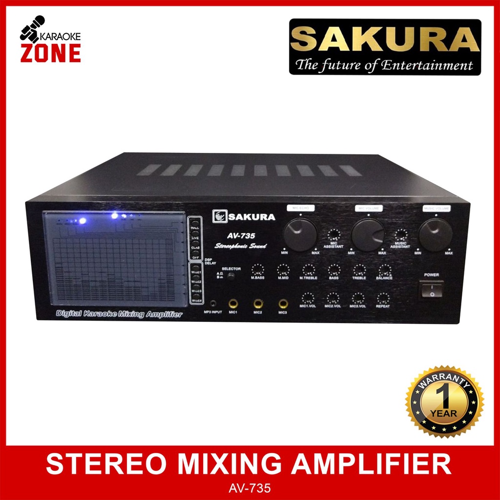 Sakura Amplifier AV 735 / Sakura AV735 Stereo Mixing Amplifier