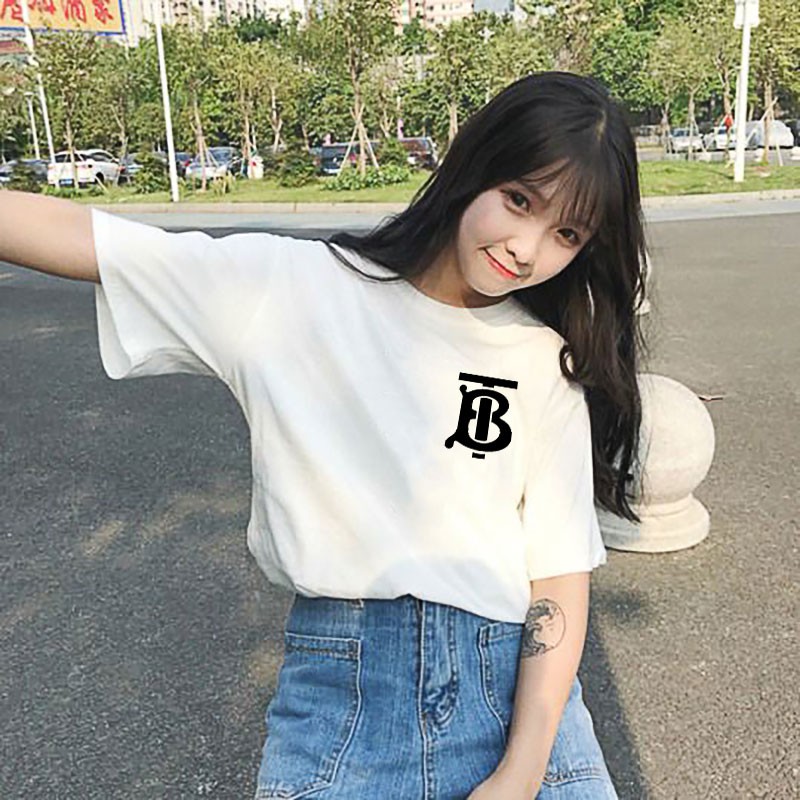 Harajuku Unisex T Shirt Ulzzang White Simple Brand Tops Shopee