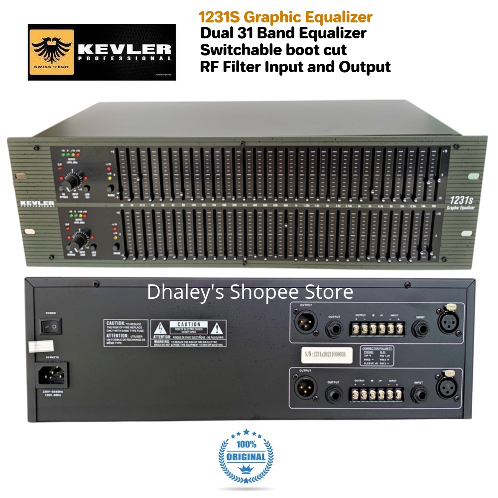 Original Kevler 1231S Graphic Equalizer Dual 31 Band Equalizer Kevler