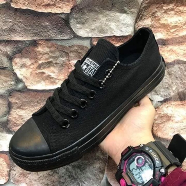 all black converse women