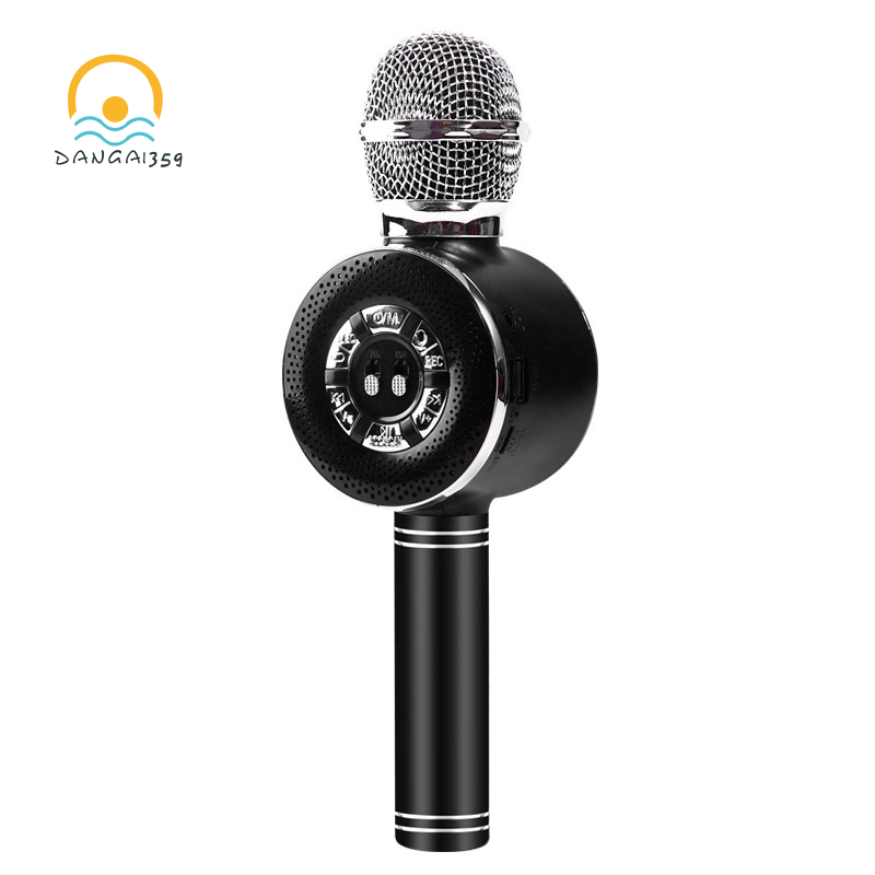 handheld wireless karaoke microphone with portable bluetooth speaker