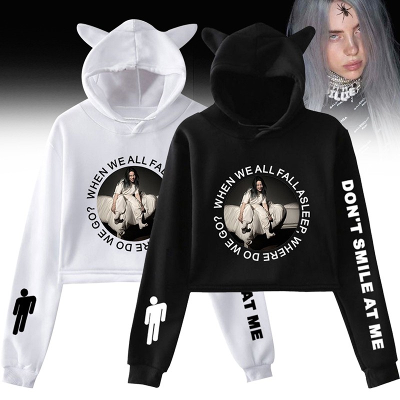 billie eilish cat ear hoodie