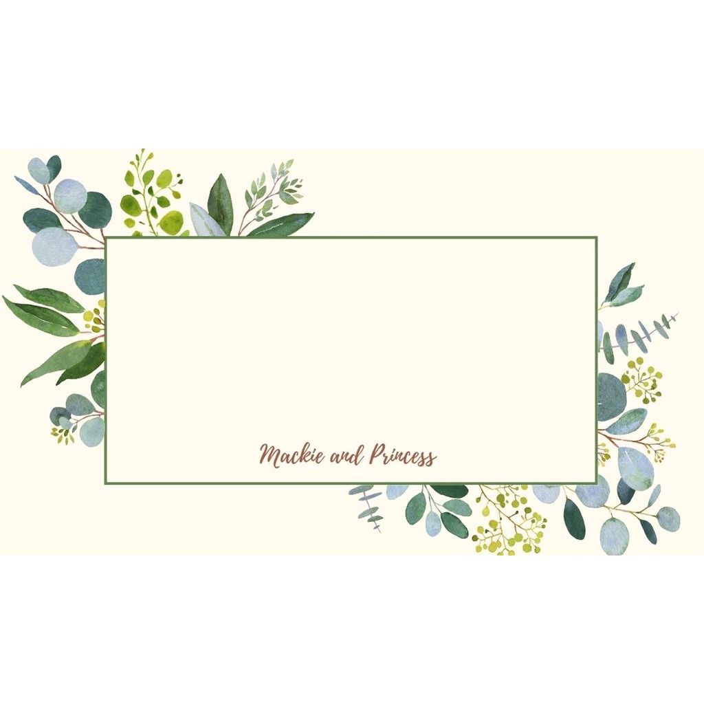 Personalized Gift Tag or Note Cards in Generic tag with leaves design ...