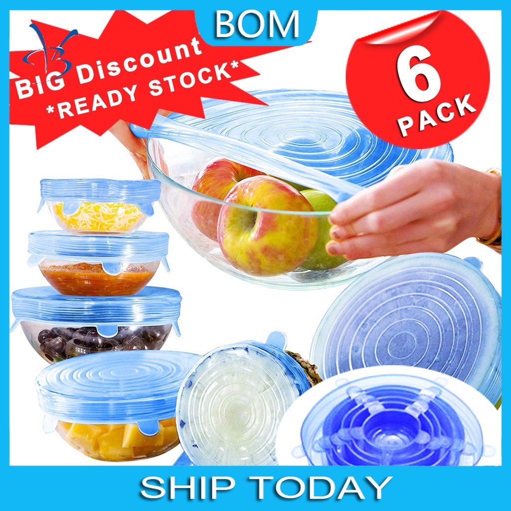 6pcs/12pcs Silicon Food Cover Stretchable Food Cover & Bowl Cover Food ...