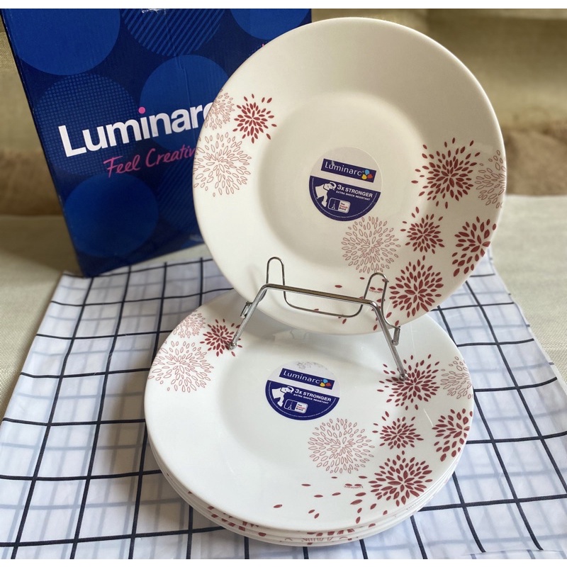 6pcs Luminarc Malva 25cm Dinner Plate Shopee Philippines 1980