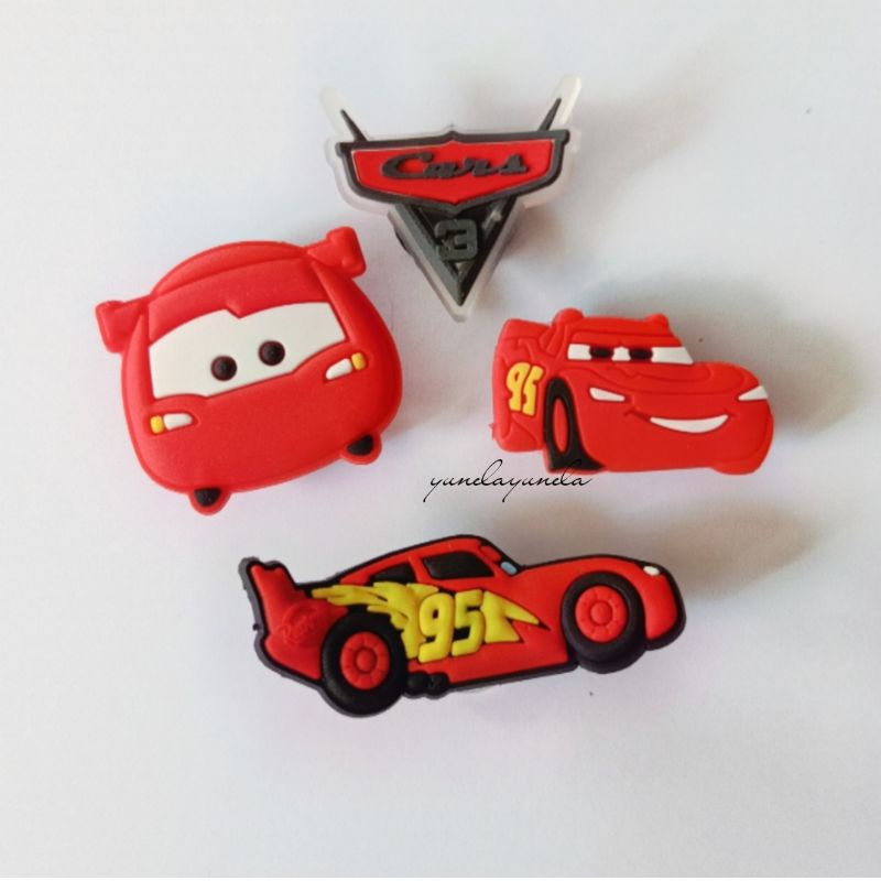 Shoe Charms Clogs Pins Accessory jibbitz Cars Movie Lightning McQueen