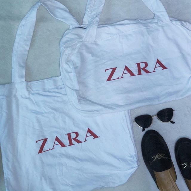 Zara Tote Eco Canvas Bag Shopee Philippines