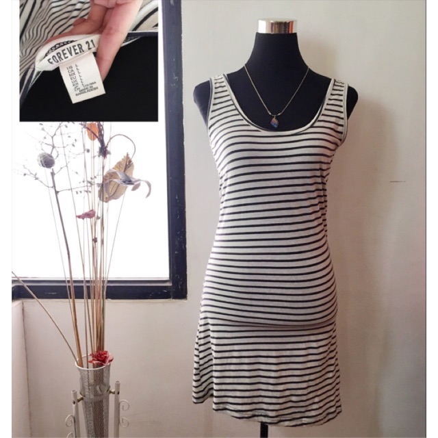 forever 21 striped bodycon dress