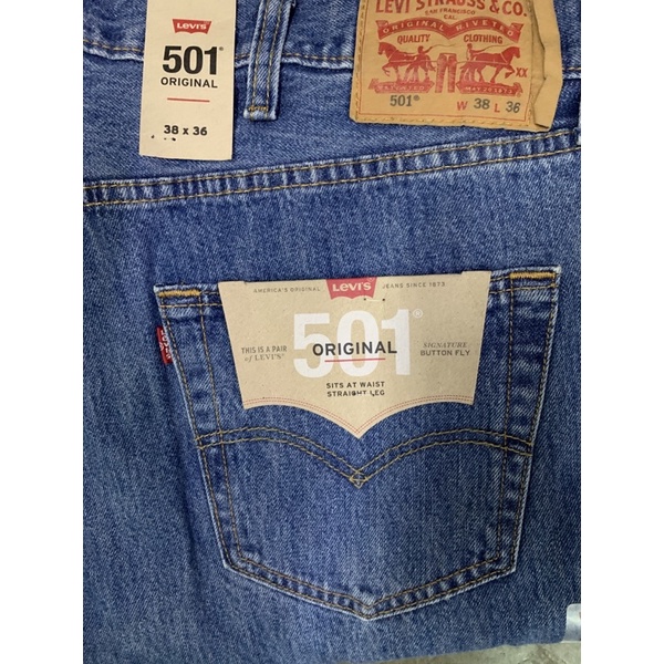 LEVIS 501 Bottons Fly size 38x36” Straight Cut Pants | Shopee Philippines