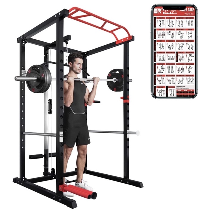 ER KANG Olympic Power Cage, 1000 lbs Light Commercial Weight Cage with