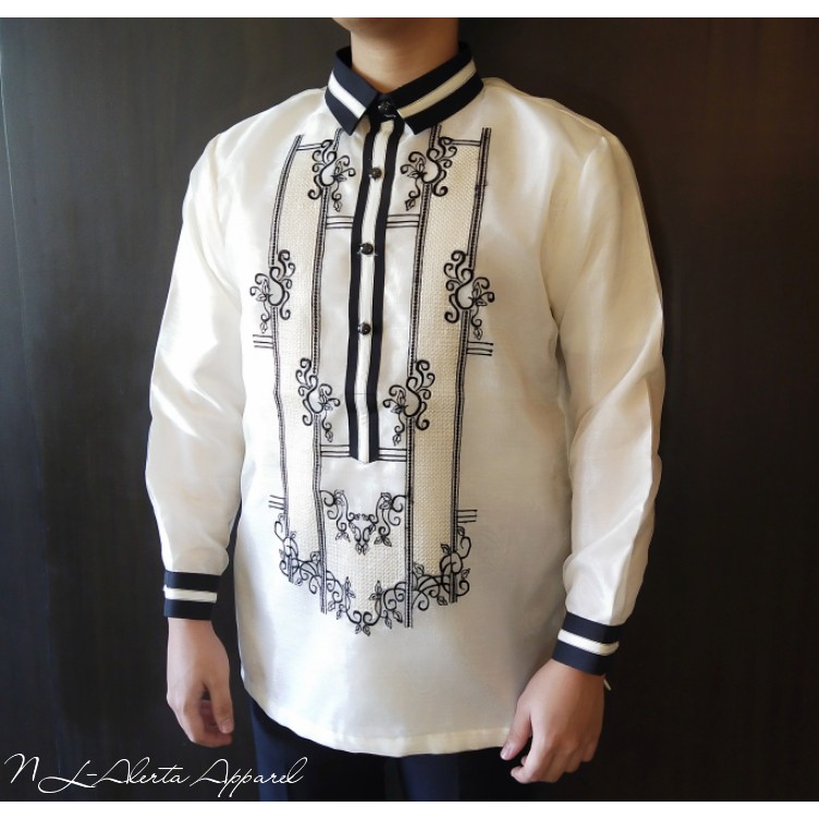 Barong Tagalog Filipino Formal Modern Tuxedo Shirt Philippine