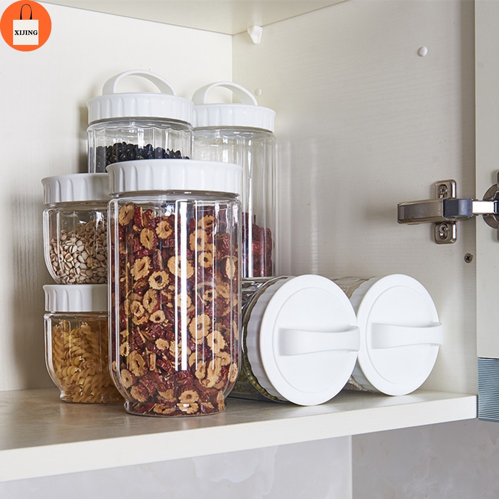 1Pcs Kitchen Plastic White Food Storage Container With ...