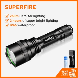 Albrillo LED Tactical Flashlight Torch Bright 400 Lumens Waterproof 5 Modes New 