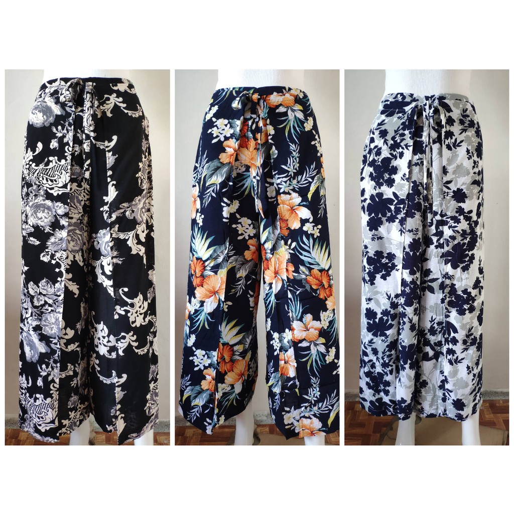 New Palazzo Printed Square Wide Leg Pants #50790 | Shopee Philippines