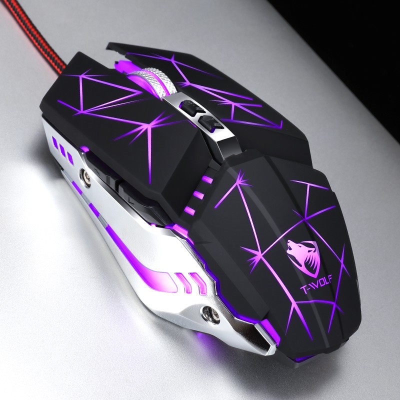 T-WOLF V7 Mechanic macro programming Gaming Mouse | Shopee Philippines