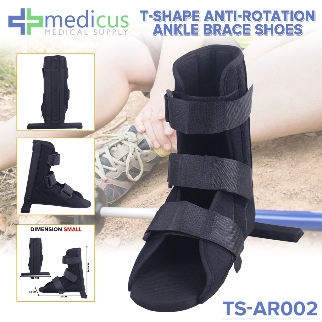 Medicus TS-AR002 T-Shaped Anti-Rotation Wooden Shoes Foot Fracture ...