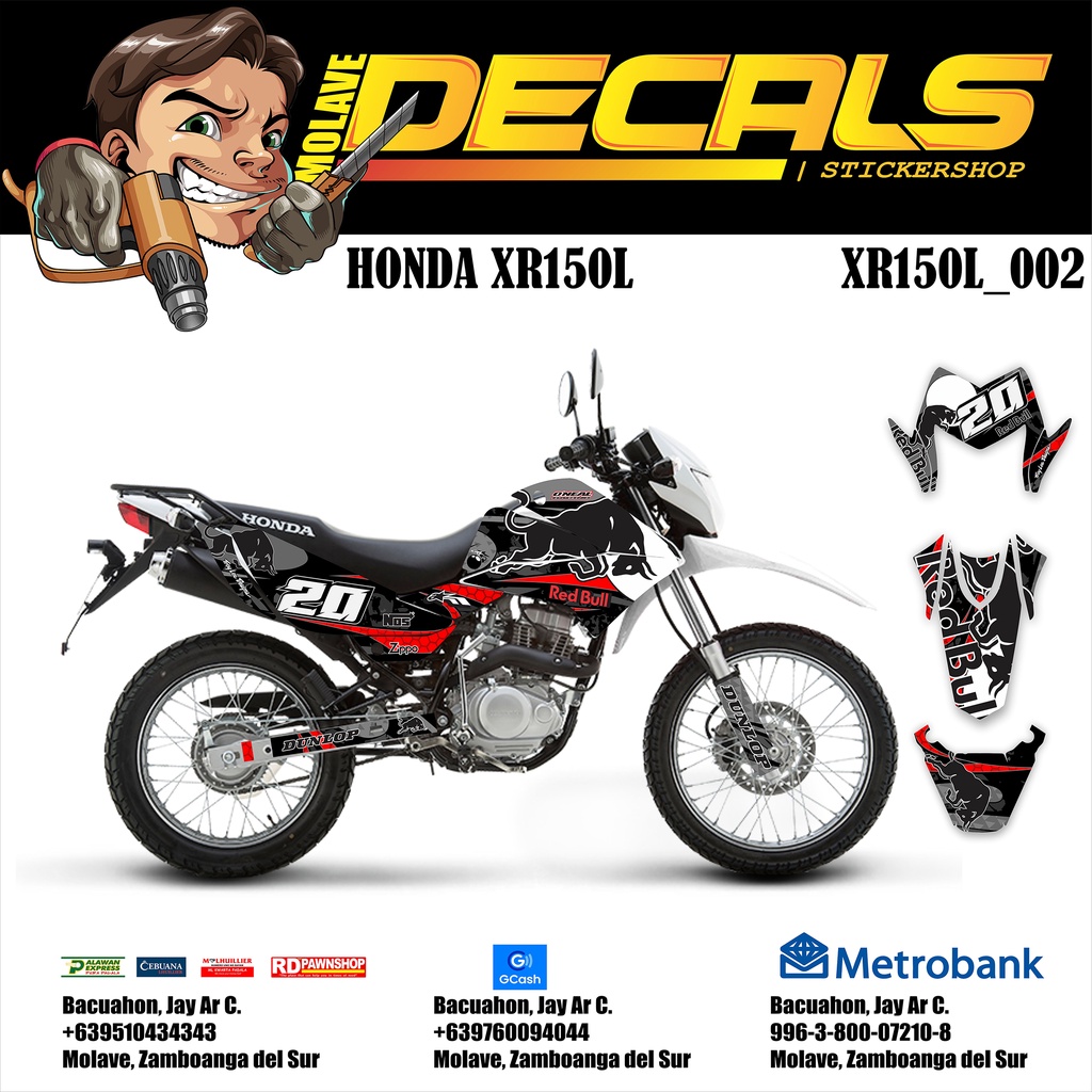 Honda Xr150l Decals Set Xr 150 Xr 150l Xr150l 002 Shopee Philippines
