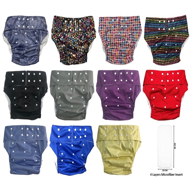 Diapering Diapers 1PC New Washable Reusable Adult Cloth Diaper