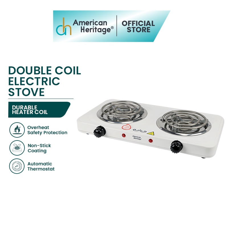 hot saleAmerican Heritage Double Coil Electric Stove HEED6009 Shopee Philippines