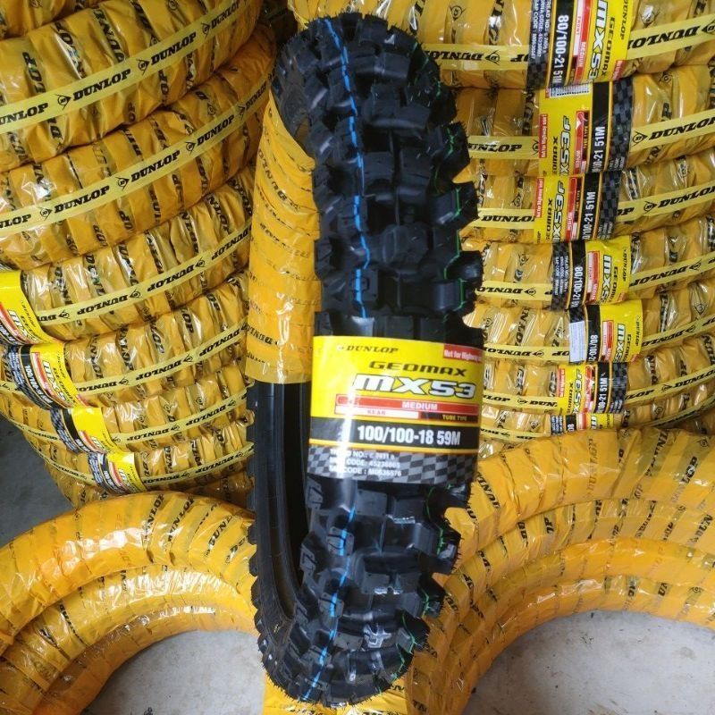 クラシック タイヤ Dunlop Geomax MX53 60 100-14前面80 100-12