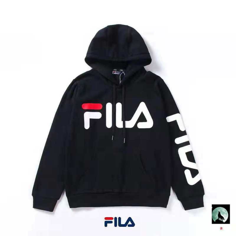 black fila hoodie mens