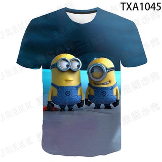cartoon Anime  Despicable Me Minions  kids T-shirt  3d Print Casual Short Sleeve Tshirt girl Tops Cool O-neck boy child clothes Tops tees #7
