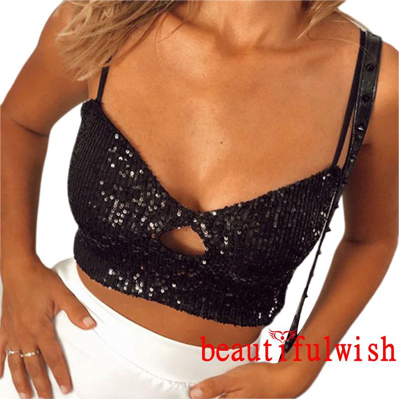 sparkle bralette tops