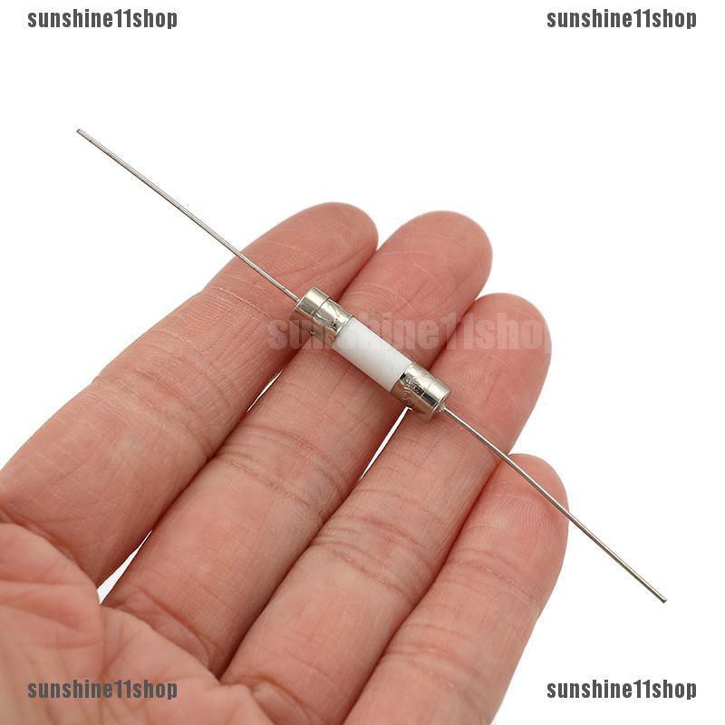 sunshine11shop 5Pcs 10A 250V ceramic body time lag axial lead fuse for lcd tv etc 5 20mm