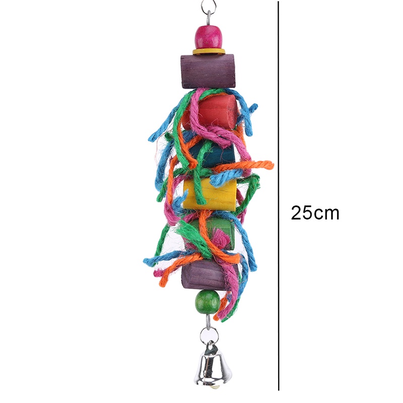 Parakeet pet cocker dog bird rope hole ladder hammock swing multi-color accessories #7