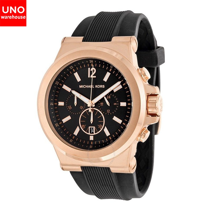 Michael Kors MK8184 Black Dial &Rubber Unisex Wrist Watch | Shopee ...