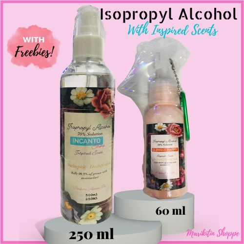 70 Isopropyl Alcohol Spray + Moisturizer with Inspired Perfume Scent