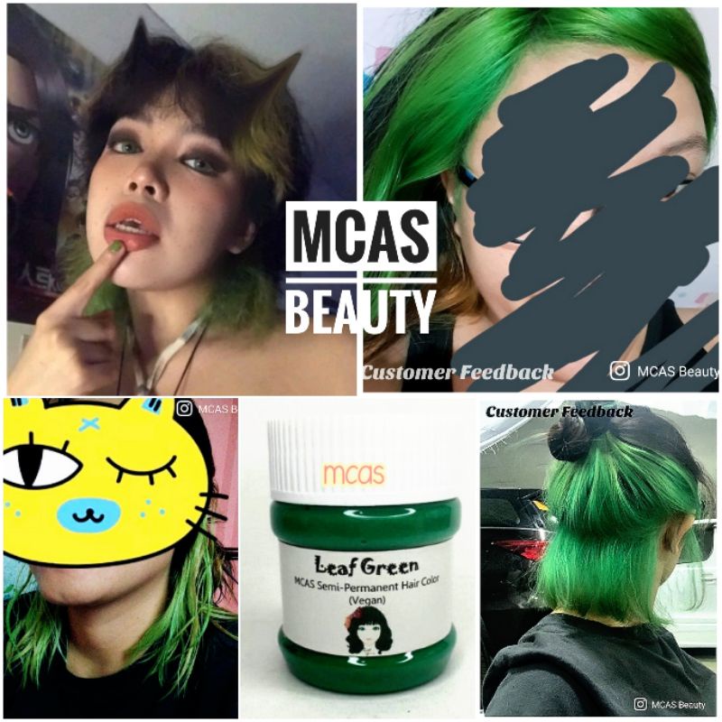MCAS Leaf Green Vegan Semi-Permanent Hair Color (120ml/150ml) | Shopee  Philippines
