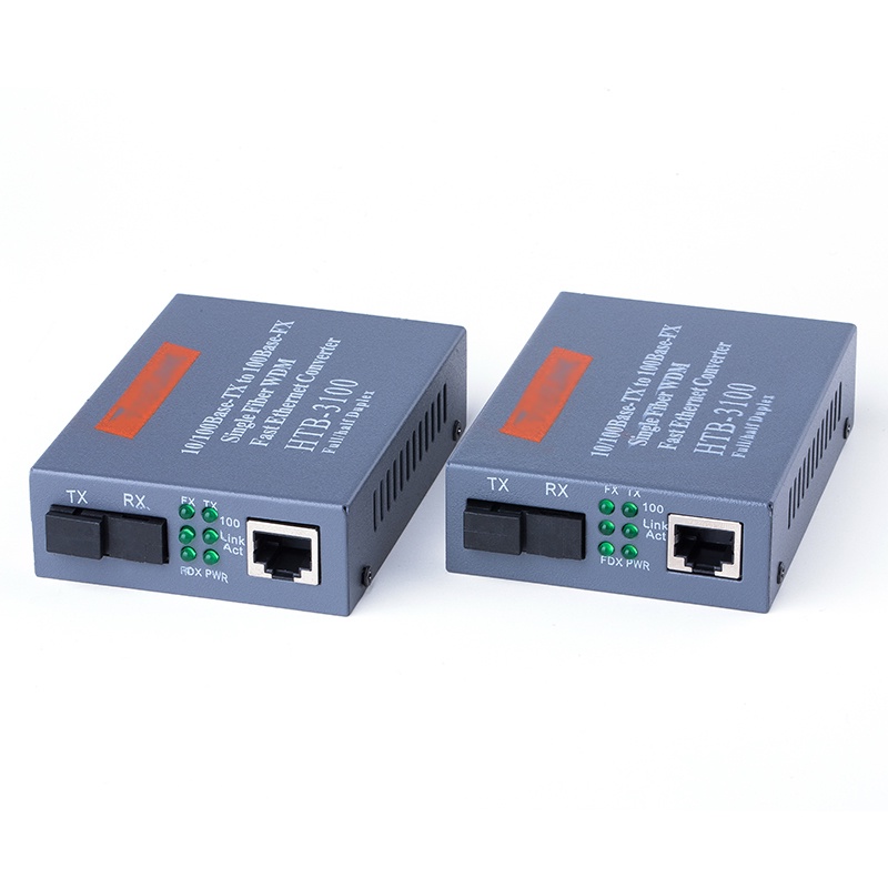 HTB3100 Fiber Transceiver Media Converter Optical Fiber Single Fiber