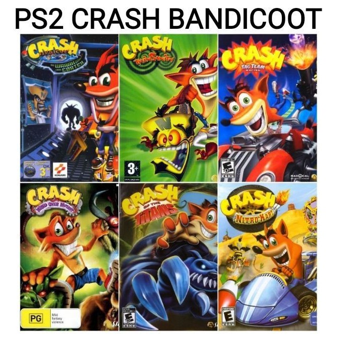 PS2 Crash Bandicoot PS2 Games Playstation 2 ps2 cds Shopee