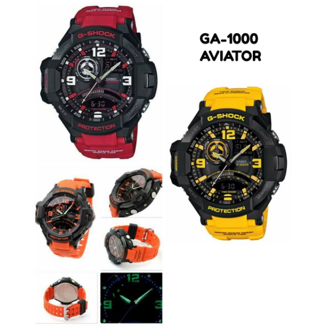 g shock aviator orange