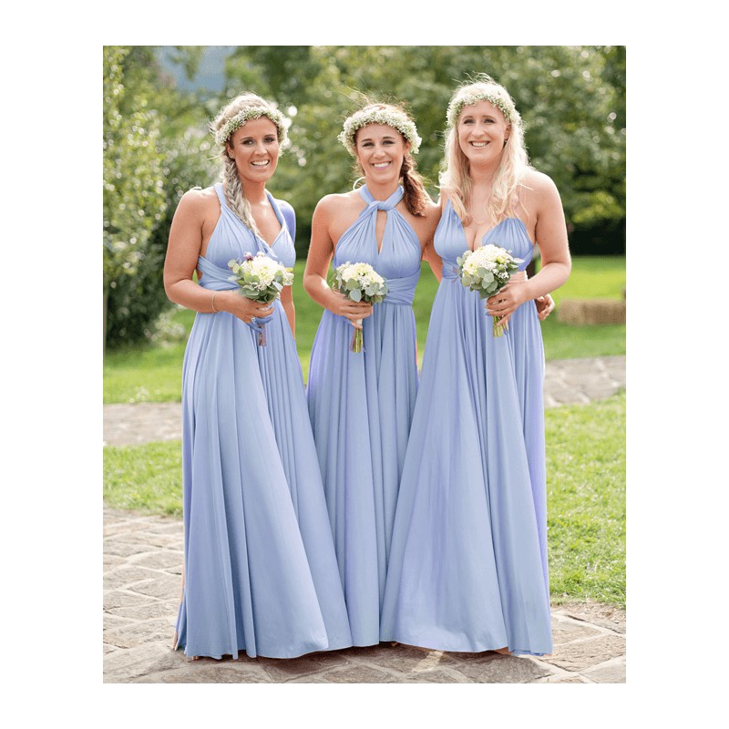 dusty blue infinity dress