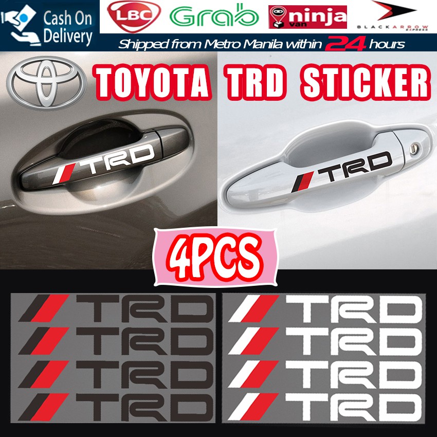 Reflective Sticker TRD Car Doorknob Auto Decoration TOYOTA | Shopee ...