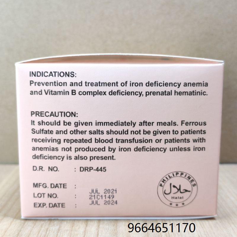 Foralivit Ferrous Sulfate + Folic Acid + Vitamin 100 Capsules