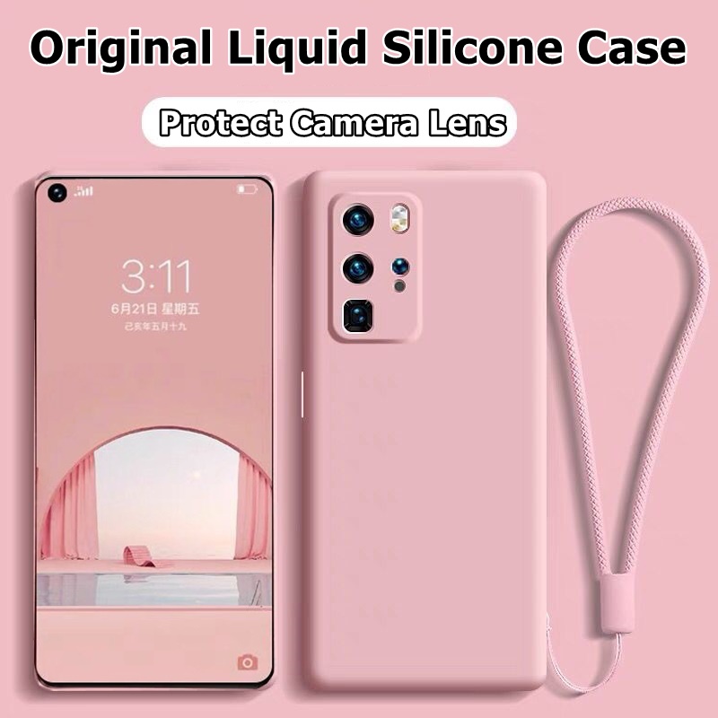 Protect Camera Lens Case For Oppo Reno 3 4 5 Pro 6 6Z Z Cover Original Liquid Silicone with Hand