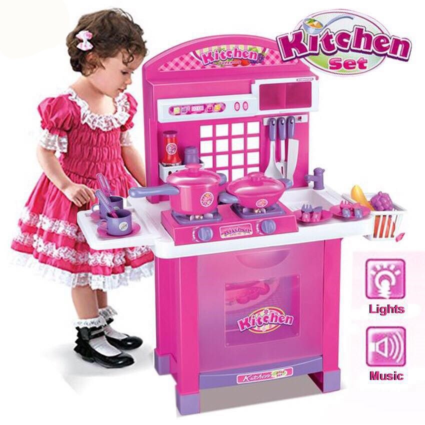 kitchen set pink