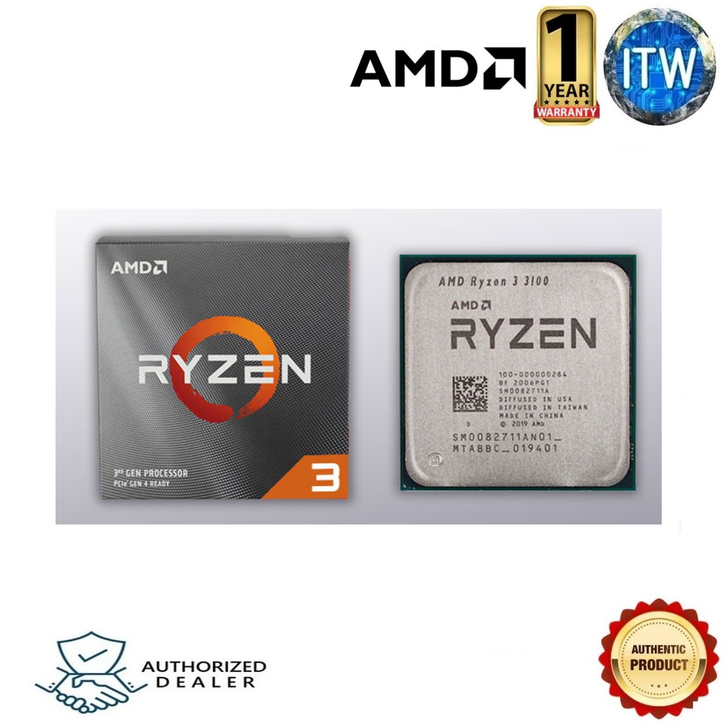 Amd Ryzen 3 3100 Quad Core Socket Am4 3 6ghz Cpu Processor With Wraith Stealth Cooler Shopee Philippines