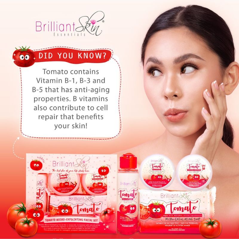 Brilliant Skin Essentials New And Improved Tomato Micro Exfoliating Facial Set Shopee Philippines 3392