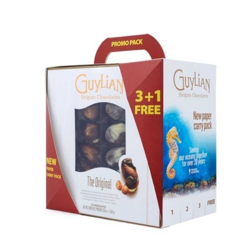 GUYLIAN BELGIAN CHOCOLATE THE ORIGINAL | 3+1 BOX | Shopee Philippines