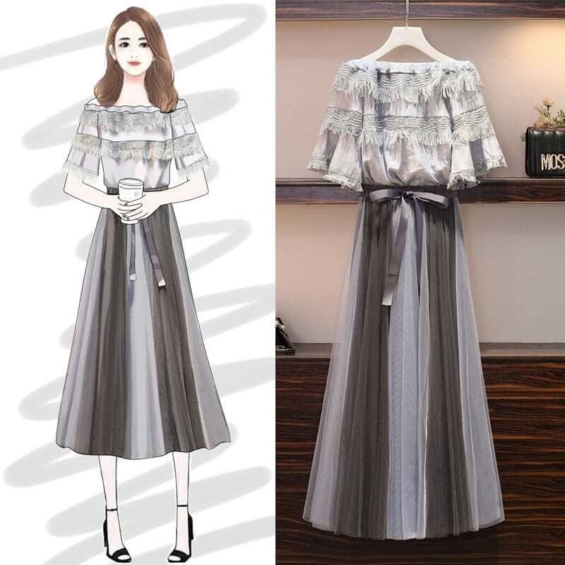 blouse and long skirt dress