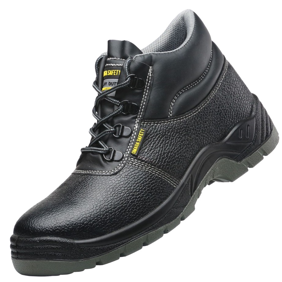 OMAGA BS09 Men's Breathable High Cut Steel Toe Cap Work Safety Shoes