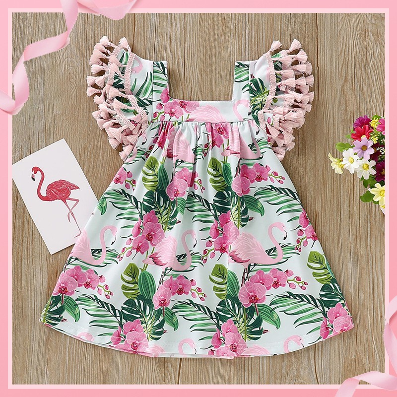 flamingo dress baby girl